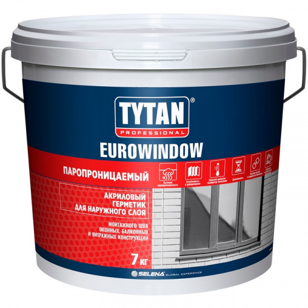 Tytan Professional EUROWINDOW герметик акриловый наружный паропроницаемый