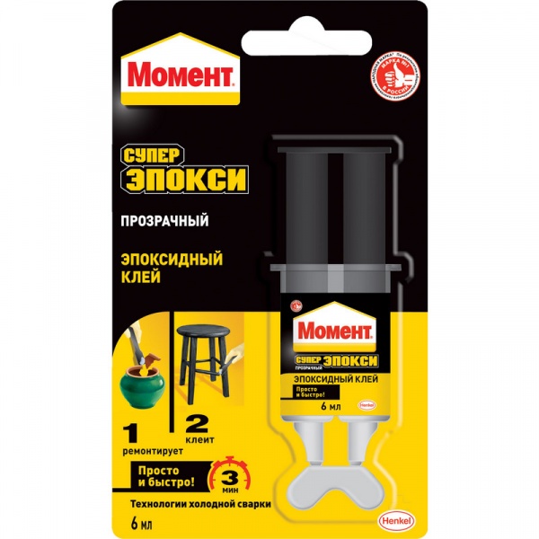 Момент Супер Эпокси Прозрачный в шприце